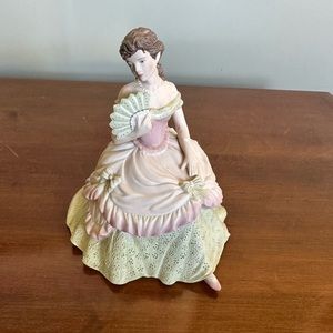 COALPORT FIGURINE-INTERLUDE-AGE OF ELEGANCE SERIES-MADE ENGLAND 1991- damaged